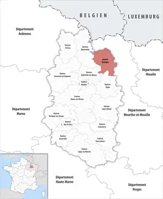 Locatie van het kanton