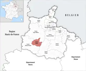 Locatie van het kanton