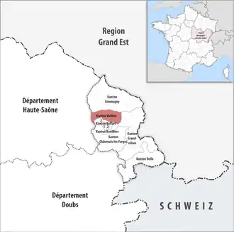 Locatie van het kanton