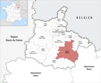 Locatie van het kanton