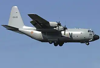 Type C-130 Hercules die neerstortte op 15 juli 1996, in Eindhoven, bij de Herculesramp