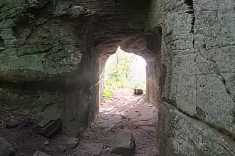 Kasteelruïne van Loewenstein / Löwenstein in Wingen (im Elsass)