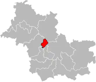 Locatie van het kanton