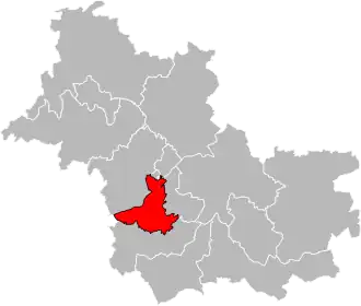 Locatie van het kanton