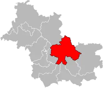 Locatie van het kanton