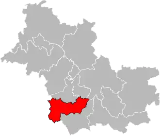 Locatie van het kanton