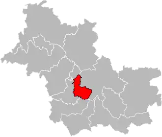 Locatie van het kanton