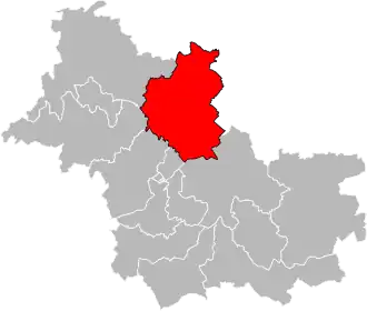 Locatie van het kanton