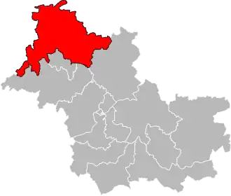 Locatie van het kanton