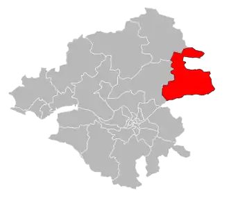 Locatie van het kanton