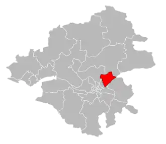 Locatie van het kanton