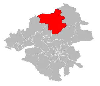 Locatie van het kanton