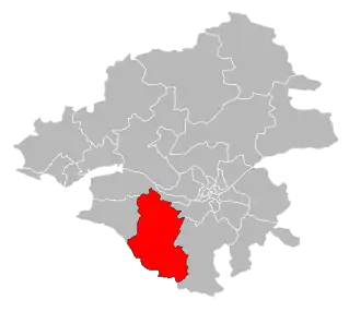 Locatie van het kanton