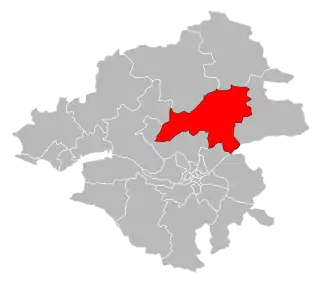 Locatie van het kanton