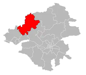 Locatie van het kanton