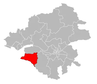 Locatie van het kanton