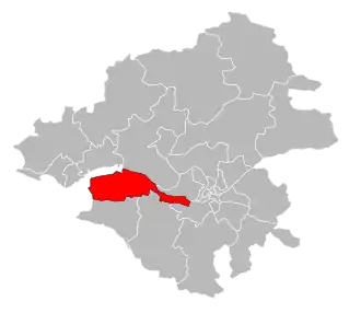 Locatie van het kanton