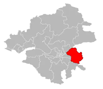 Locatie van het kanton