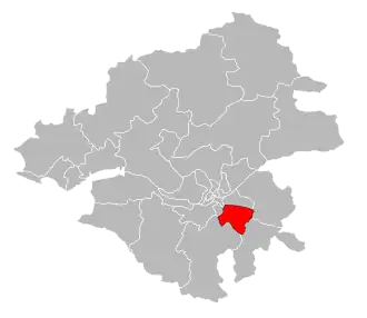 Locatie van het kanton