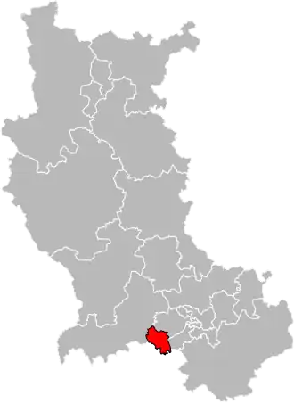 Locatie van het kanton