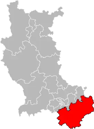 Locatie van het kanton