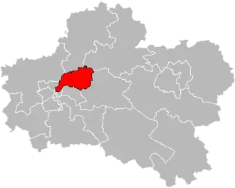 Locatie van het kanton