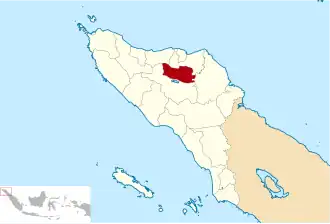 Kaart van Bener Meriah