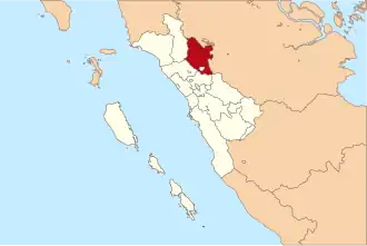 Kaart van Limapuluh&nbsp;Kota