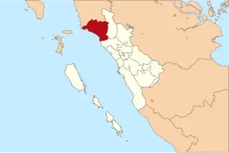 Kaart van Pasaman Barat