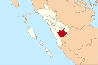 Kaart van Solok Selatan