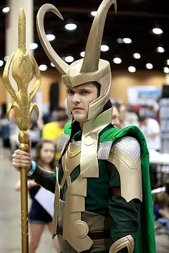 Cosplayer - Loki tijdens 2014 Amazing Arizona Comic Con.