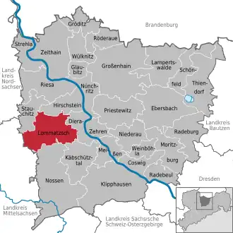 Kaart van Lommatzsch