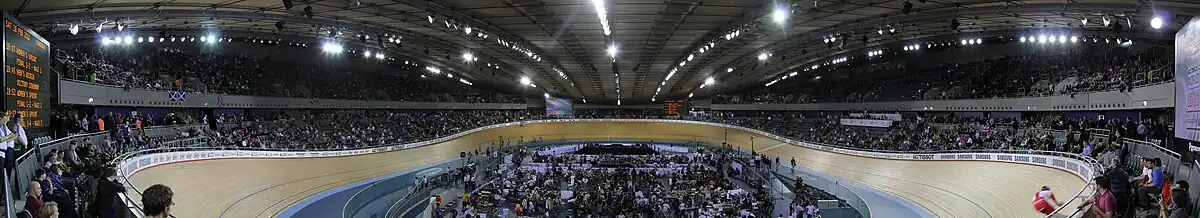 Het London Velopark tijdens de Wereldbeker in februari 2012.