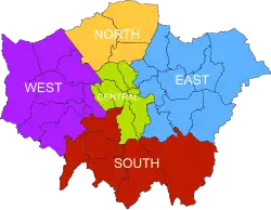 Subregio's (2004-2008 en vanaf 2011)