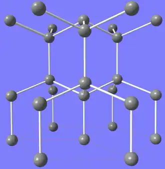 Kristalstructuur van lonsdaleïet