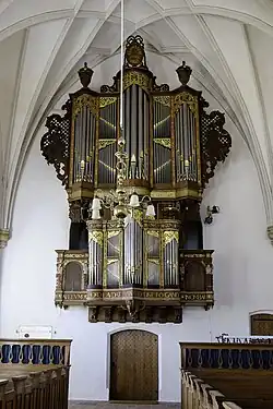 Het 16e-eeuwse kerkorgel dat in 1736 is vernieuwd