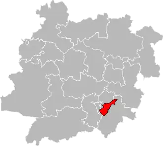 Locatie van het kanton