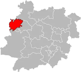 Locatie van het kanton