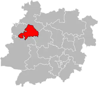 Locatie van het kanton