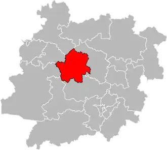 Locatie van het kanton