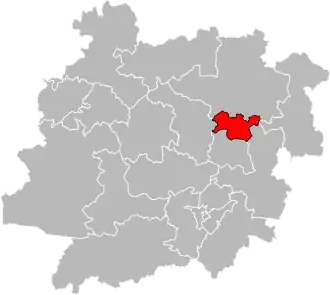 Locatie van het kanton