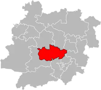 Locatie van het kanton