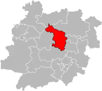 Locatie van het kanton