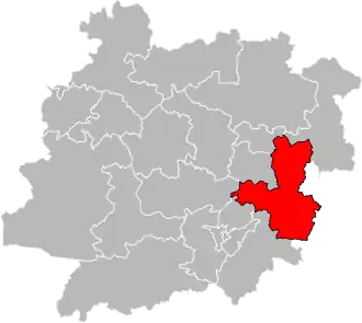 Locatie van het kanton