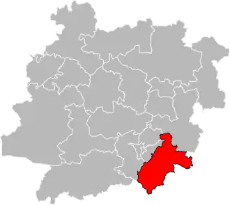 Locatie van het kanton