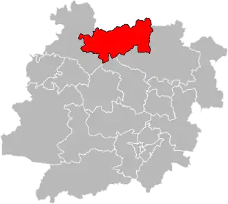 Locatie van het kanton