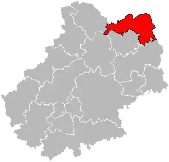 Locatie van het kanton