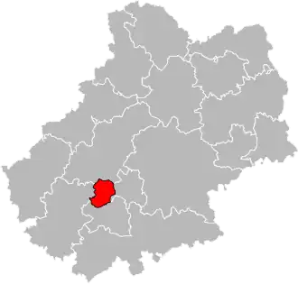 Locatie van het kanton