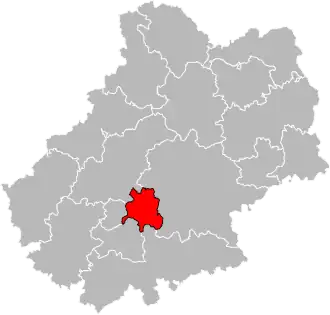 Locatie van het kanton