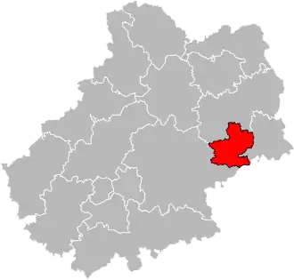 Locatie van het kanton